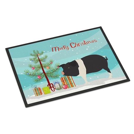 Carolines Treasures Hampshire Pig Christmas Indoor or Outdoor Mat, 24 x 36 in. BB9306JMAT